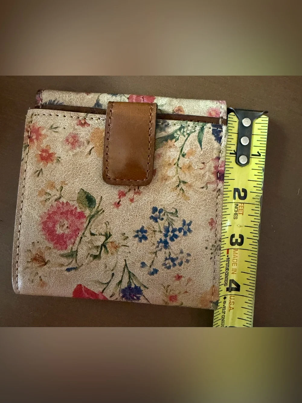 Patricia Nash Floral Print Leather Card Wallet - Pink Floral